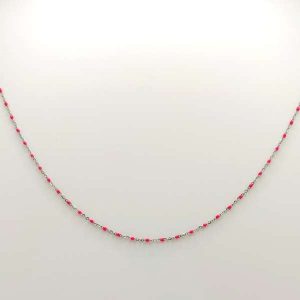 Collar Lulú Fucsia (Silver)